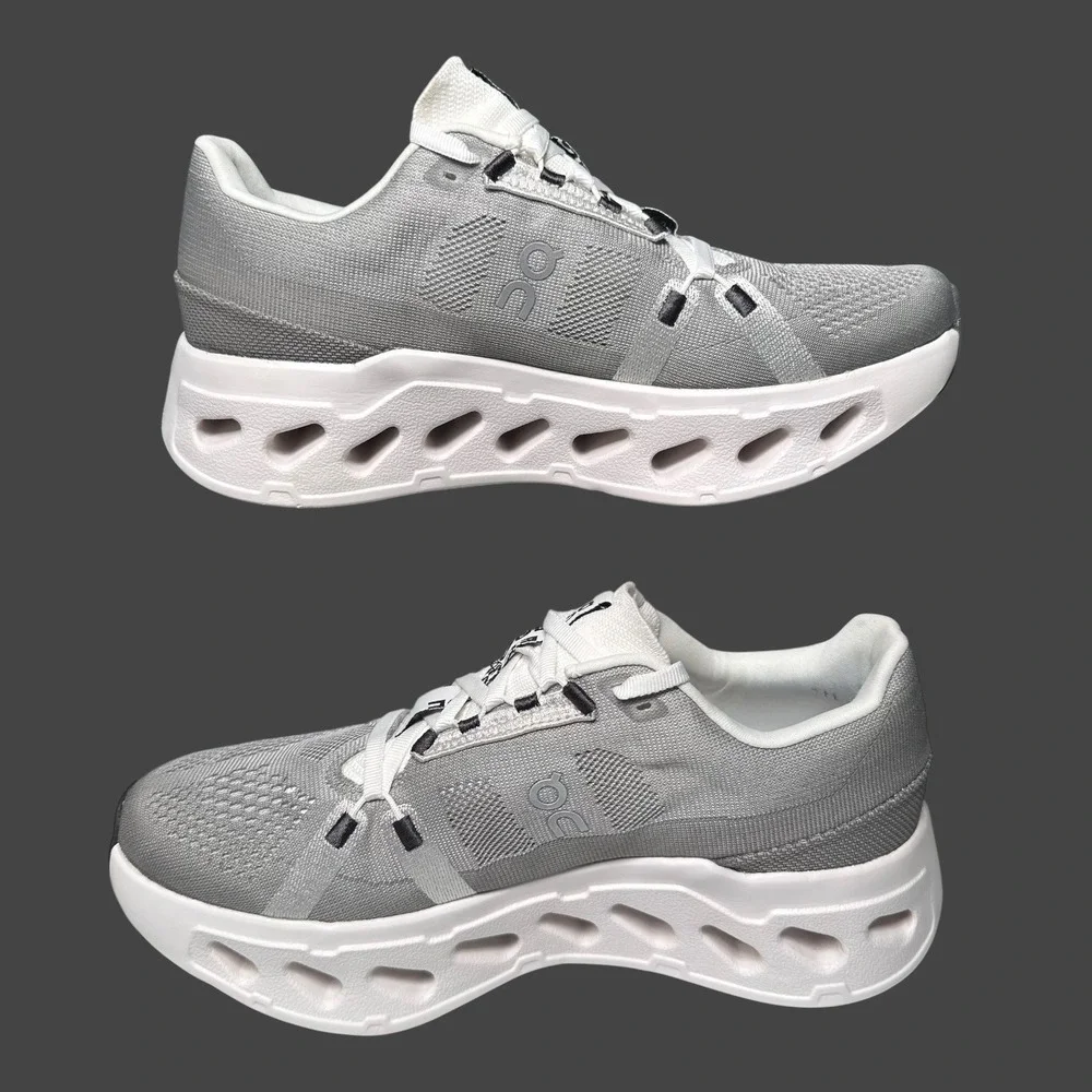 On Cloudeclipse Running Shoes Womens 9.5 Gray Alloy/White Swiss Engineering